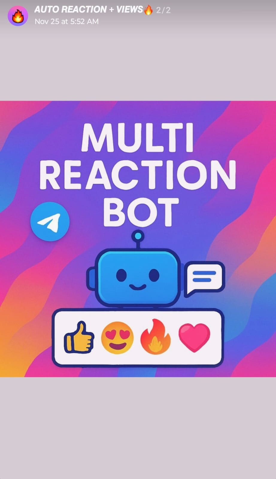 MBot – Multi Reaction Bot for Telegram channels